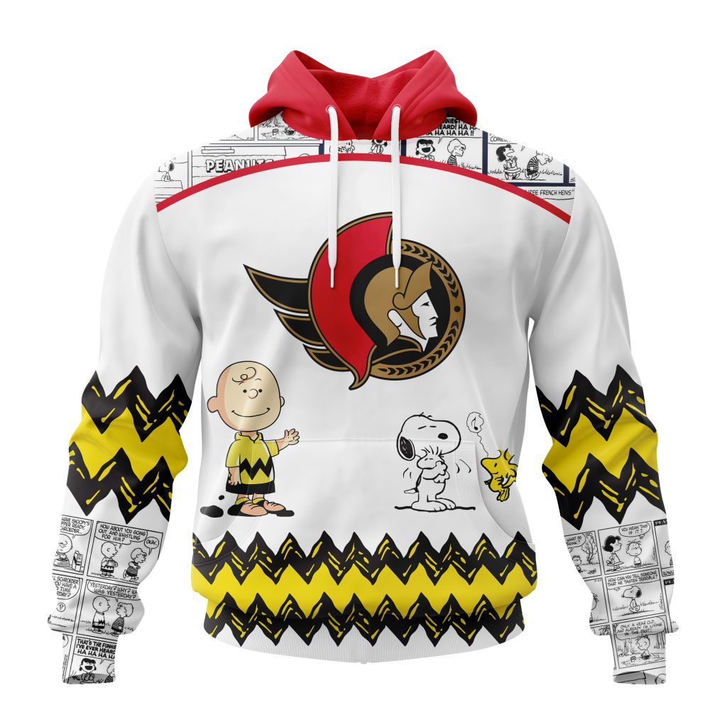 Customized NHL Ottawa Senators Special Snoopy Design Unisex Pullover Hoodie