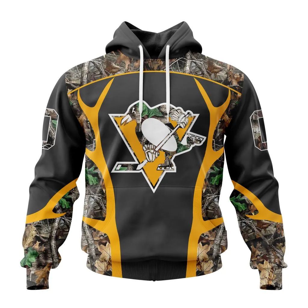 Customized NHL Pittsburgh Penguins Special Camo Hunting Design Unisex Hoodie