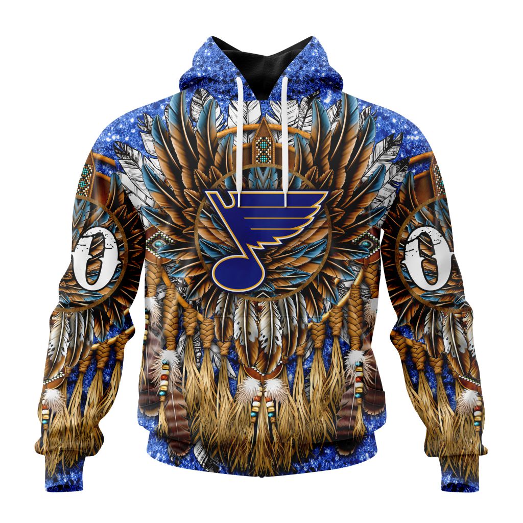 Customized NHL St Louis Blues Special Native Costume Design Unisex Pullover Hoodie