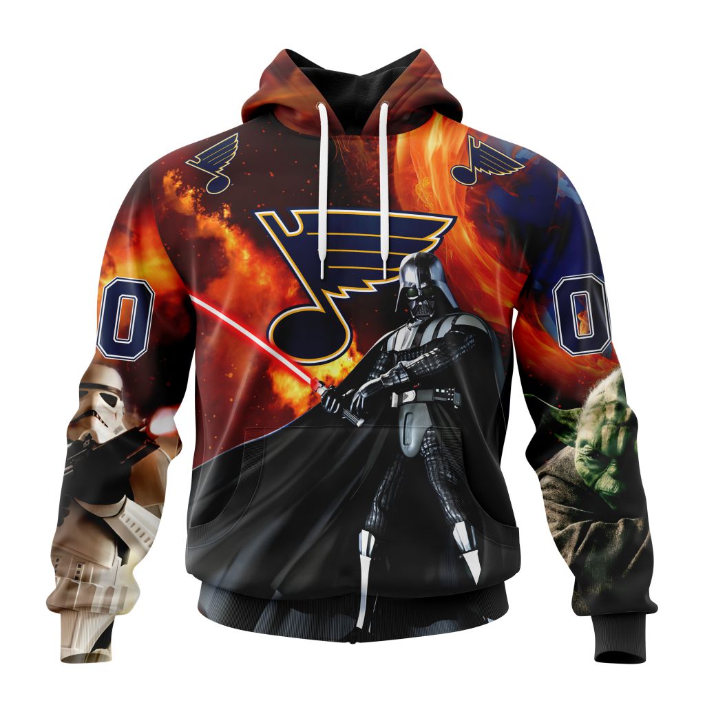 Customized NHL St Louis Blues Specialized Darth Vader Star Wars Unisex Pullover Hoodie