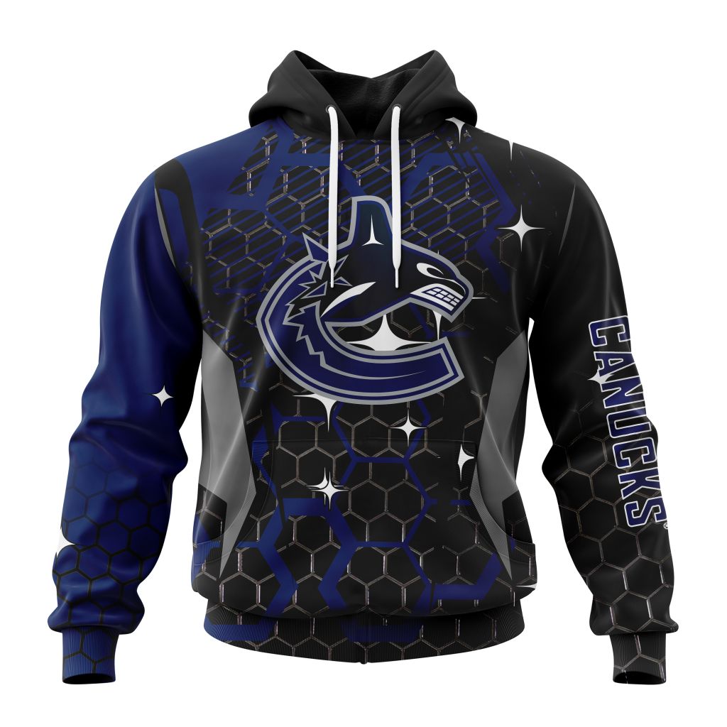Customized NHL Vancouver Canucks Specialized Design With Motocross Style Unisex Pullover Hoodie
