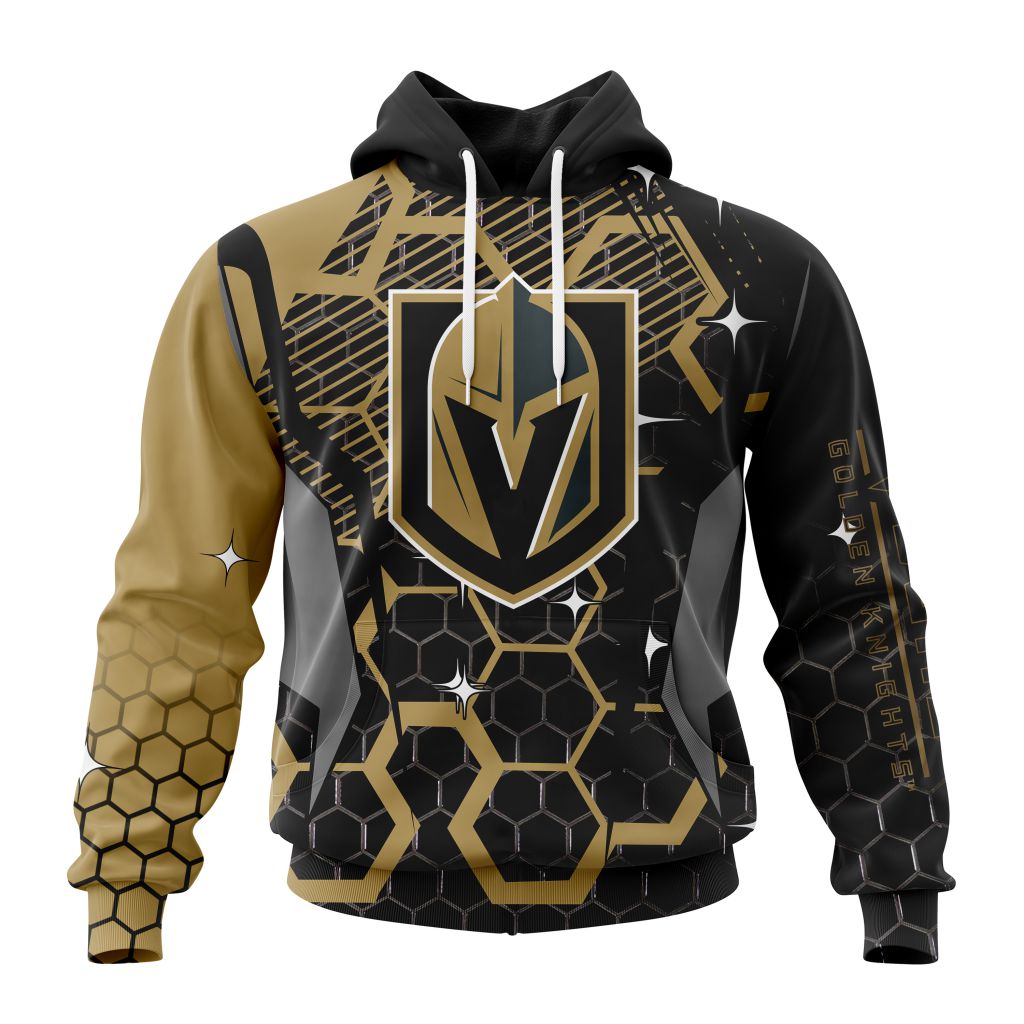 Customized NHL Vegas Golden Knights Specialized Design With Motocross Style Unisex Pullover Hoodie