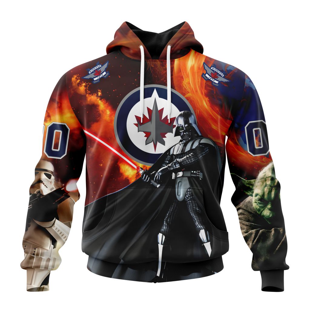 Customized NHL Winnipeg Jets Specialized Darth Vader Star Wars Unisex Pullover Hoodie