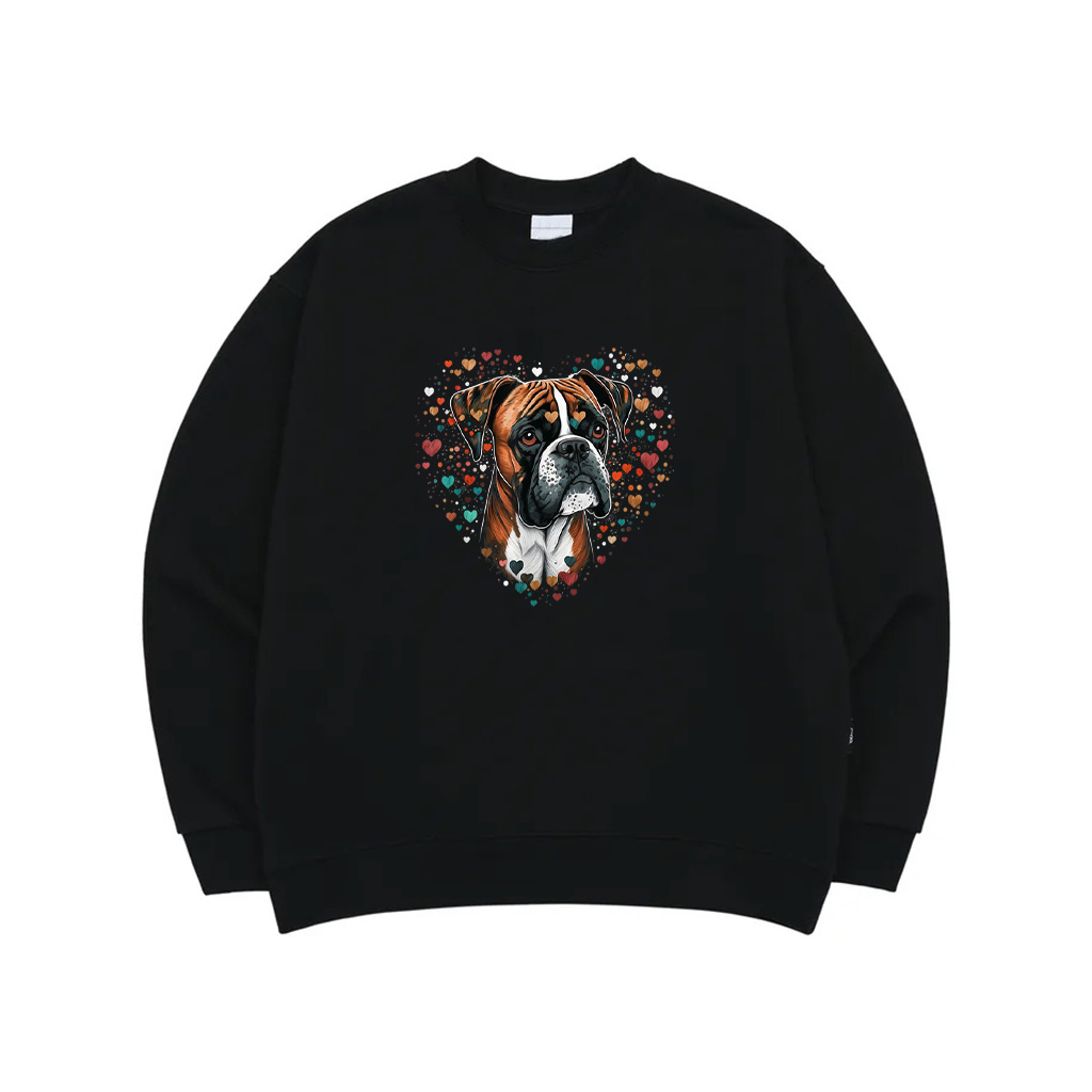Cute Boxer Dog On Boxer Dog Lover Sweatshirt