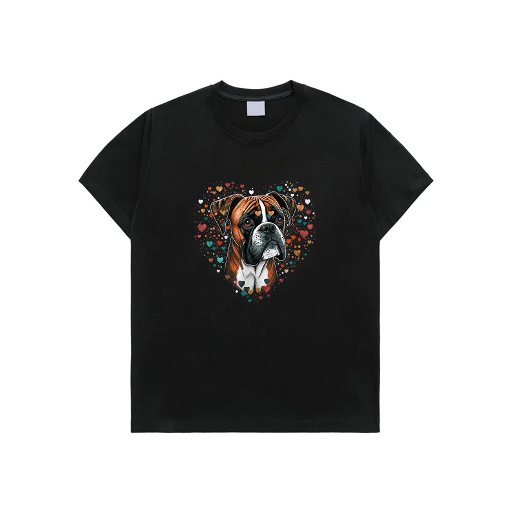 Cute Boxer Dog On Boxer Dog Lover T-Shirt