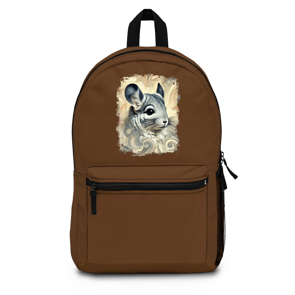 Cute Chinchilla Colourful And Abstract Artwork Backpack - Image 4