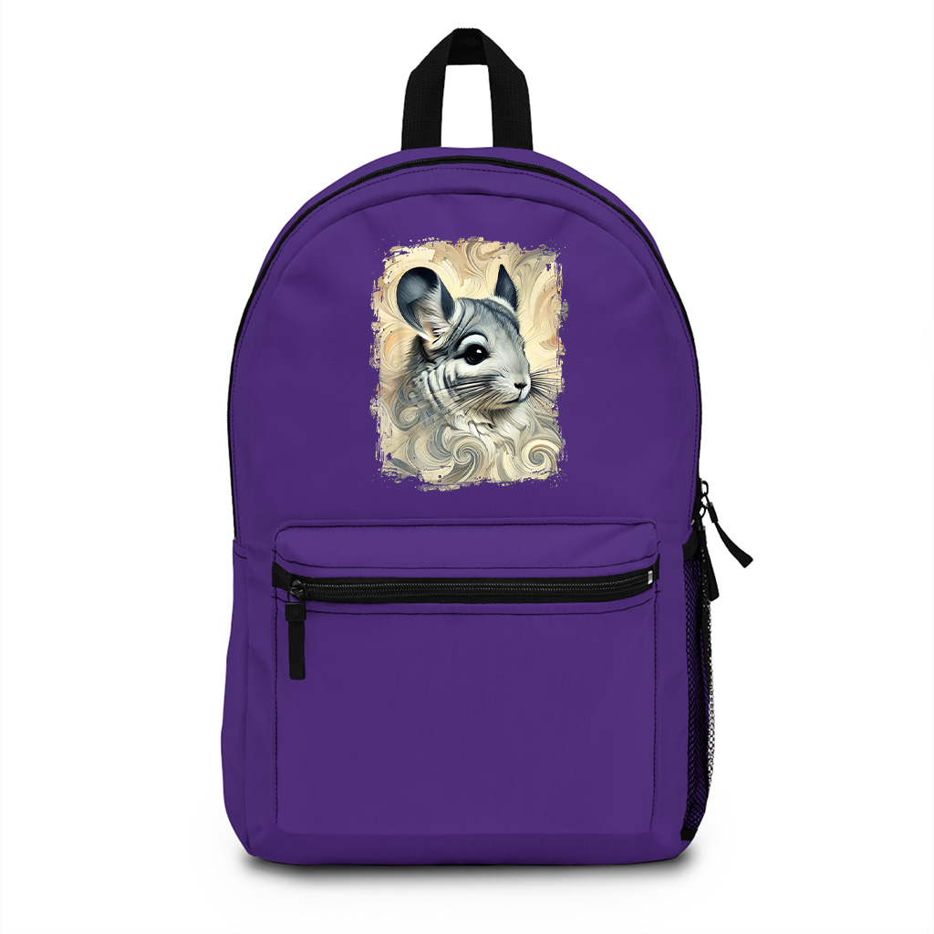 Cute Chinchilla Colourful And Abstract Artwork Backpack - Image 6