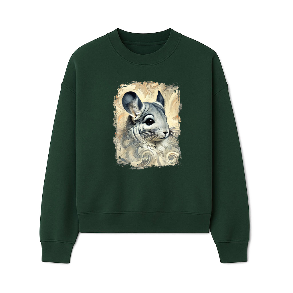Cute Chinchilla Colourful And Abstract Artwork Sweatshirts - Image 3