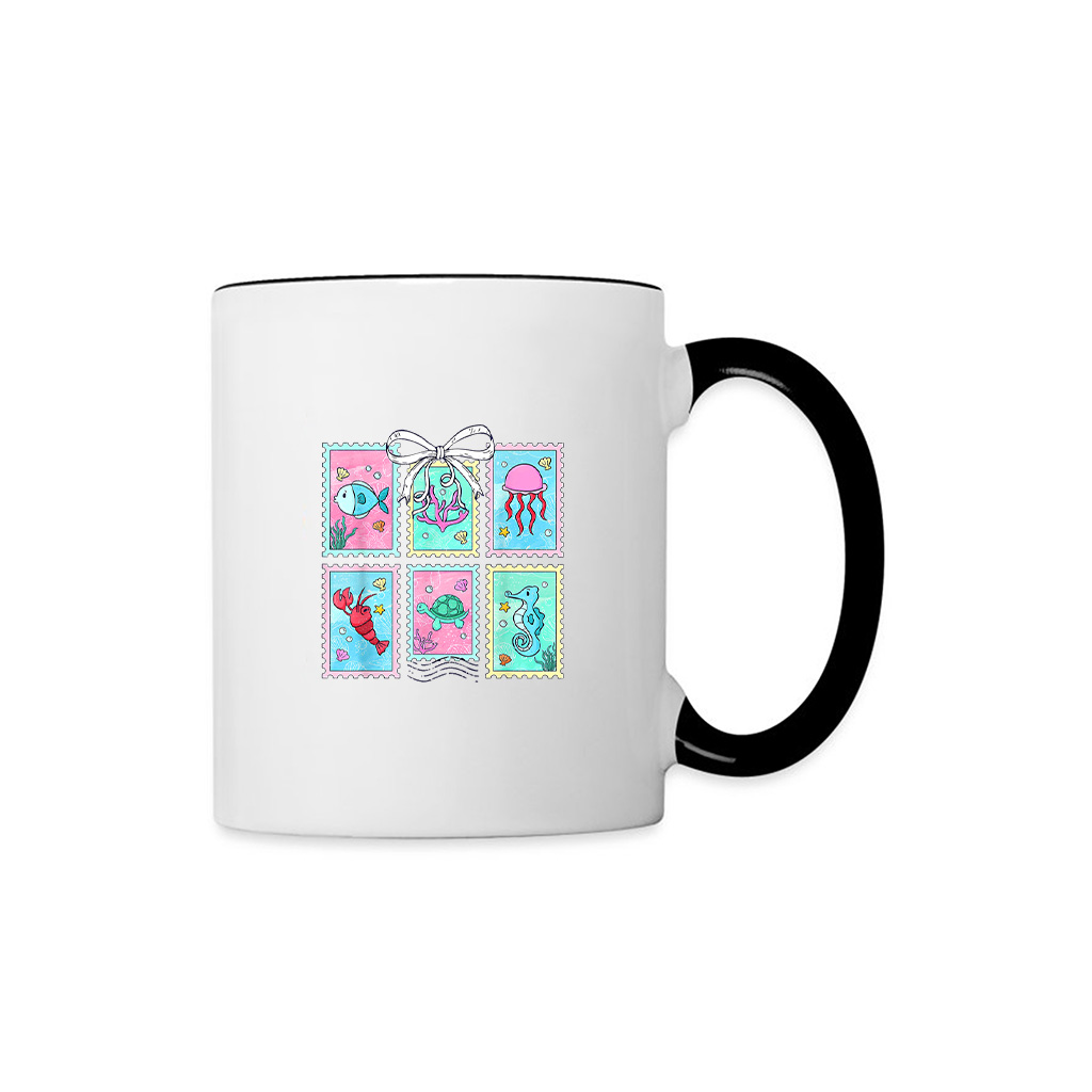 Cute Coquette Bow Fish Coastal Ocean Mug