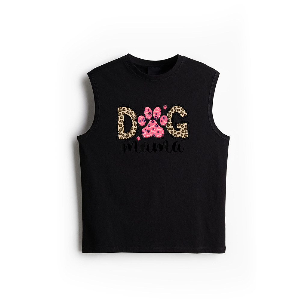 Cute Dog Mama Leopard Dog Lover Paw Dog Mom Squad Tank Top