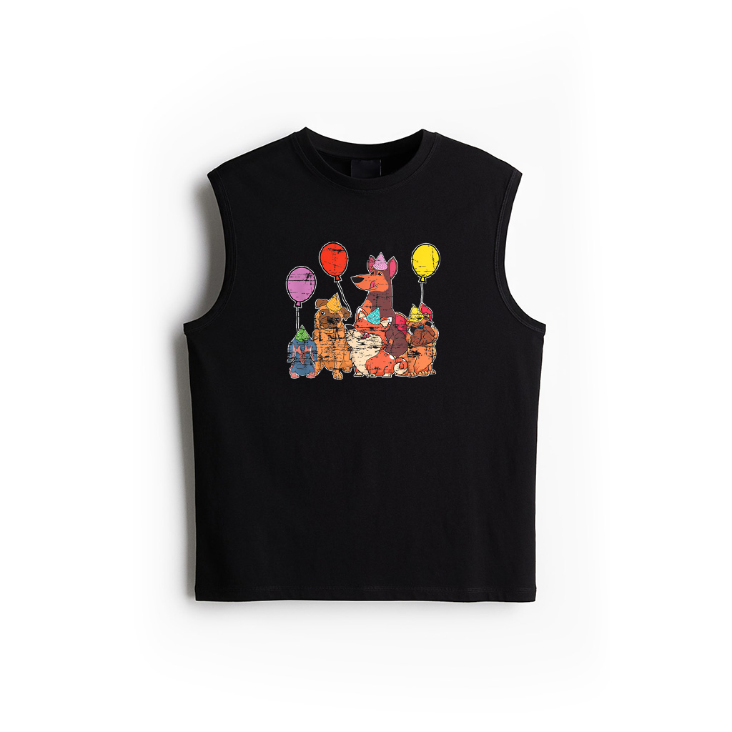 Cute Dog Owner Birthday Animal Kids Celebration Party Dog Tank Top
