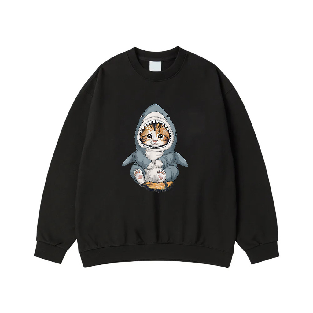 Cute Kitten In A Shark Costume Kitty My Cat Is A Shark Sweatshirt