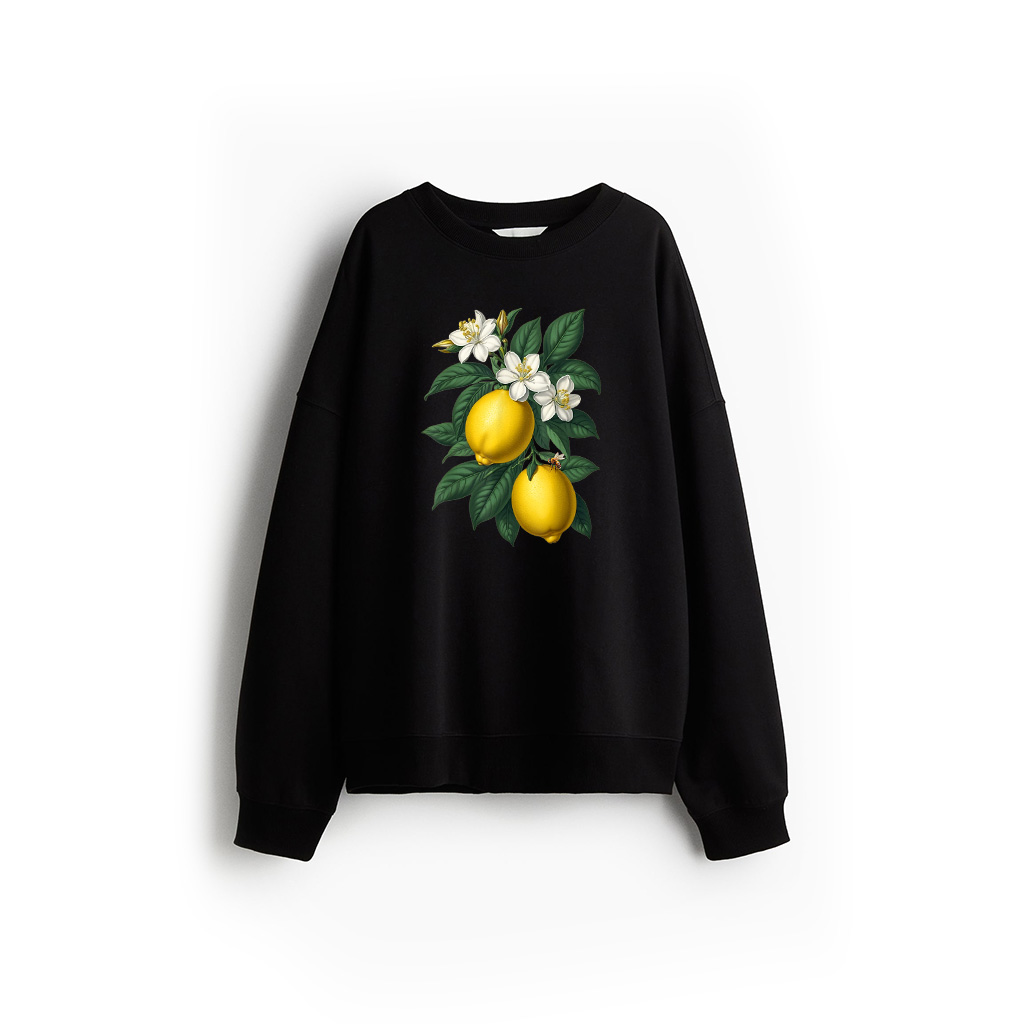 Cute Lemon Fruit Vintage Art Lemon Farm Sweatshirt