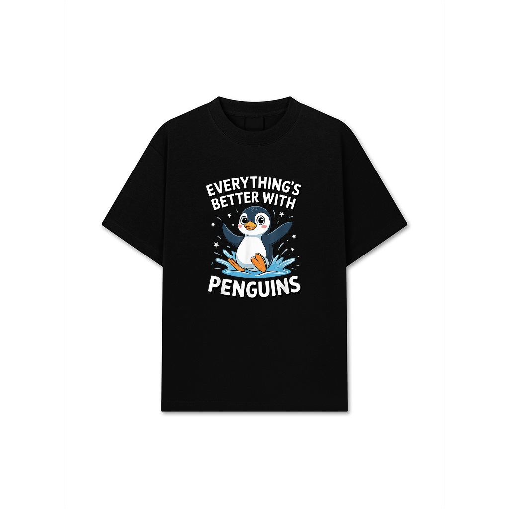 Cute Penguin Lover Adults Or Kids Boys Girls Penguins T-Shirt