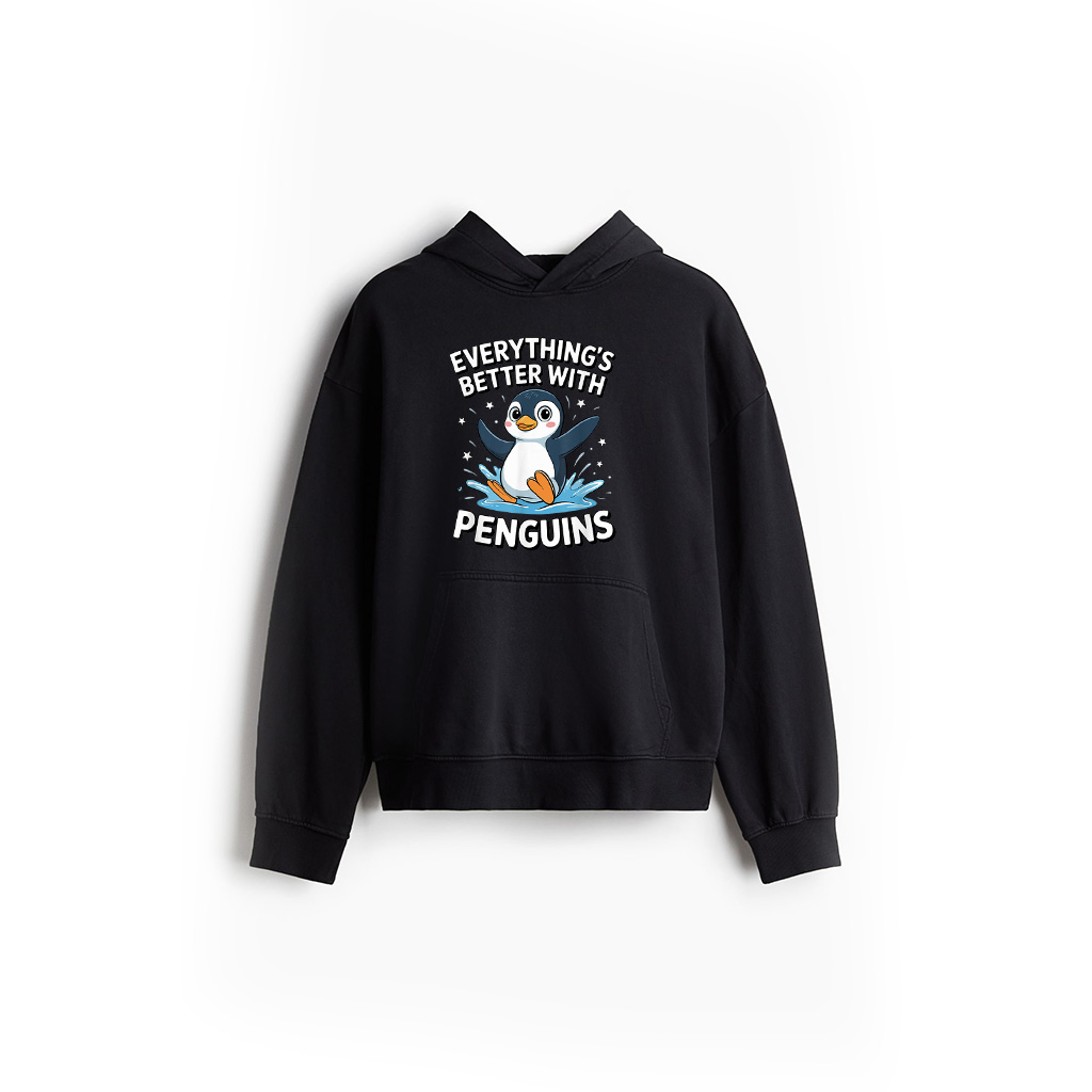 Cute Penguin Lover Adults Or Kids Boys Girls Penguins Hoodie