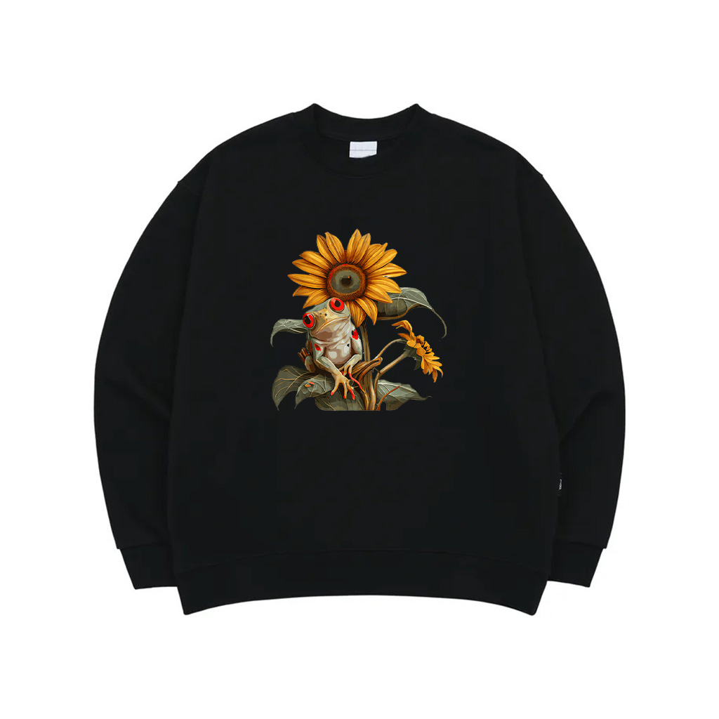 Cute Sunflower Red Eyed Tree Frog Lover Amphibian Sweatshirt