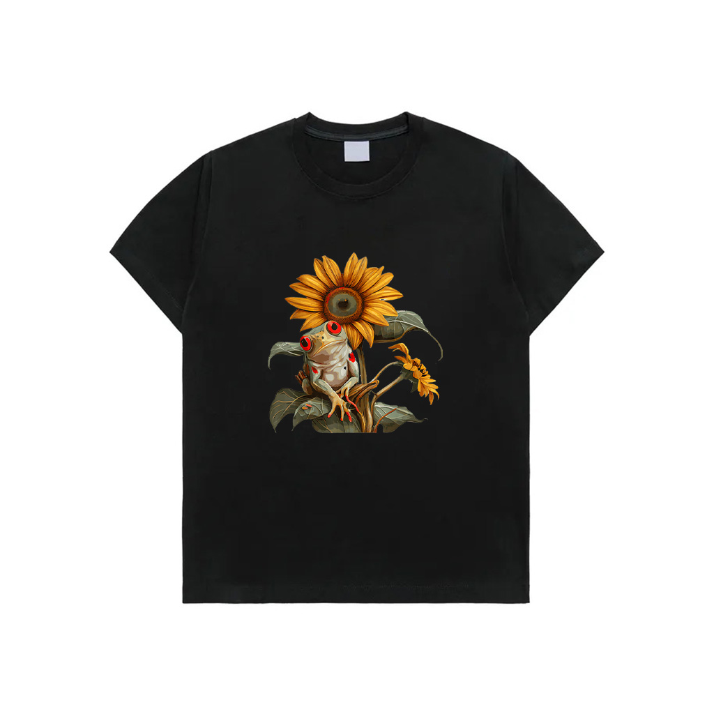 Cute Sunflower Red Eyed Tree Frog Lover Amphibian T-Shirt
