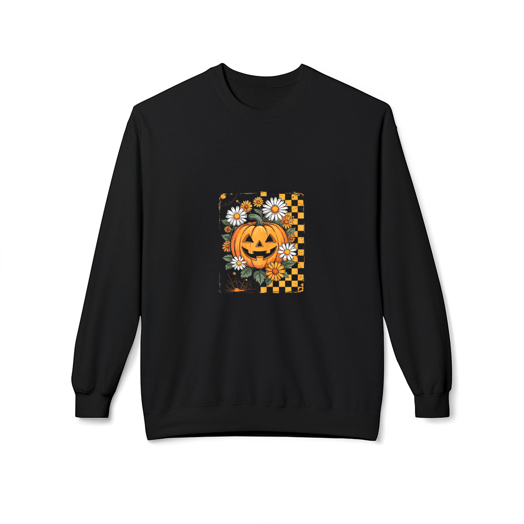 Cute Vintage Floral Boho Pumpkin Head Halloween Fall Sweatshirts