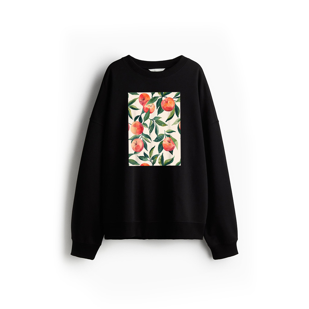 Cute Vintage Fruit Pattern Art Peach Sweatshirt