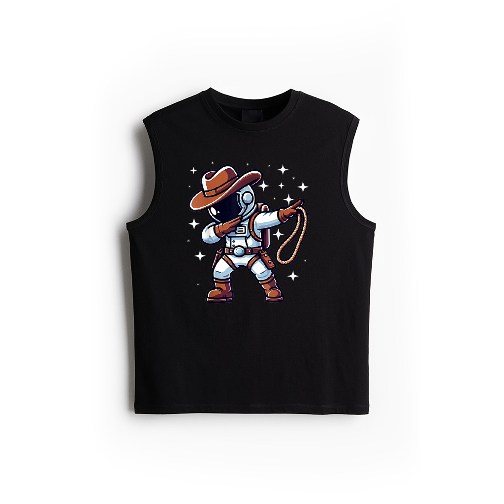 Dabbing Astronaut Cowboy Space Halloween Costume Men Kids Tank Top