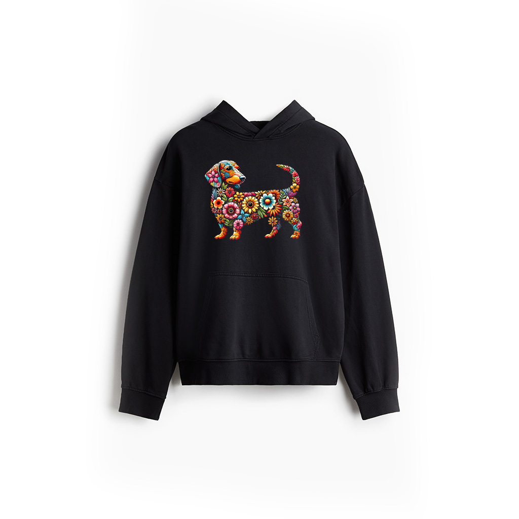 Dachshund Flower Funny Dog Hoodie