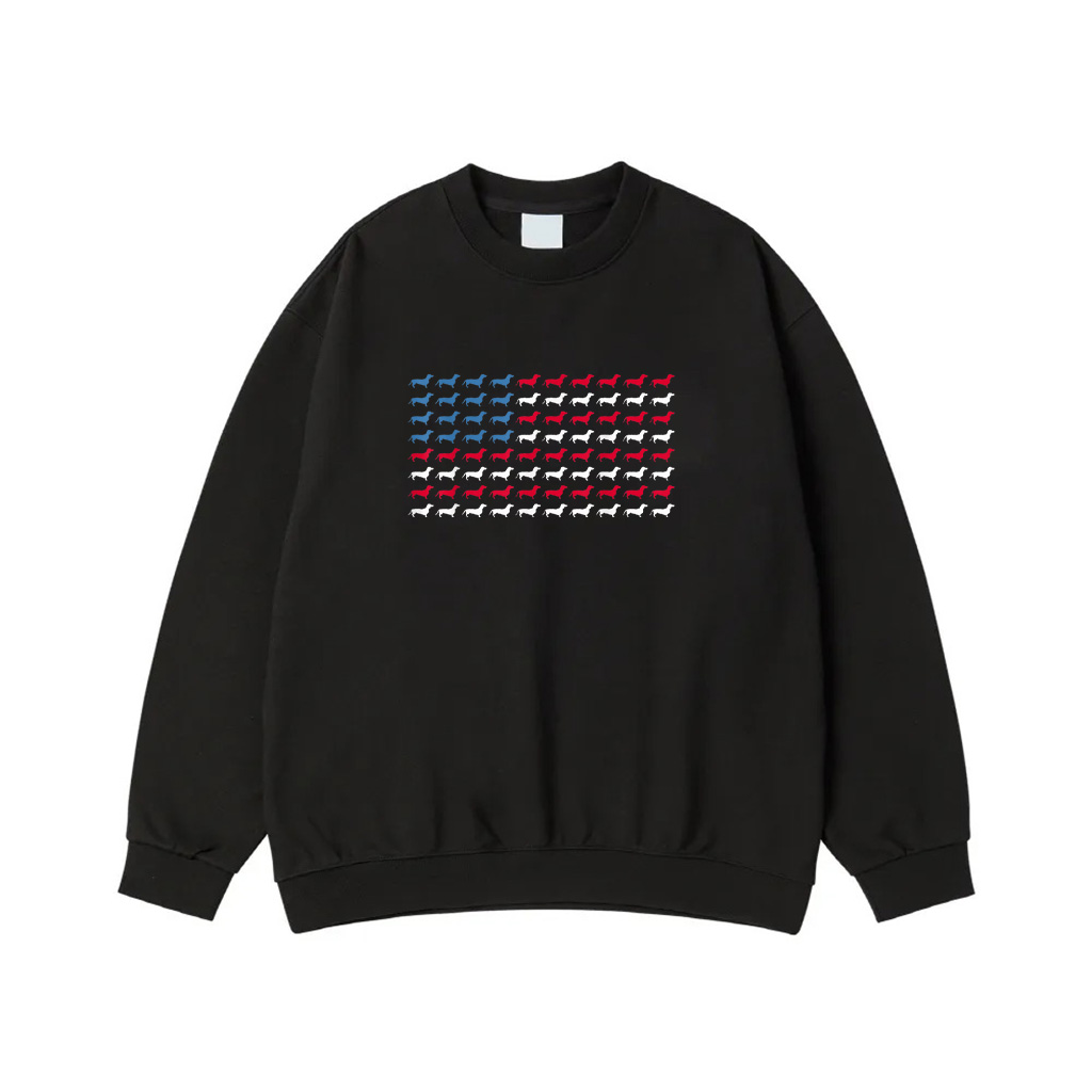Dachshund Patriotic American Flag Dachshund 4Th Of July Sweatshirt