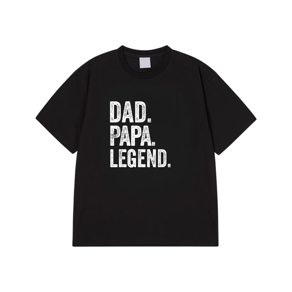 Dad Papa Legend Vintage Distressed Bold Papa Graphic T-Shirt
