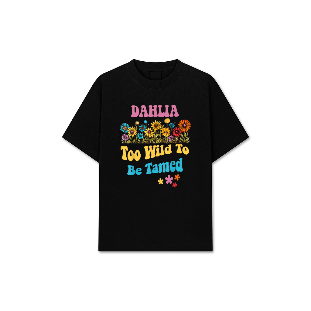 Dahlia Name Cute Retro Girls Wildflower Dahlia Name T-Shirt