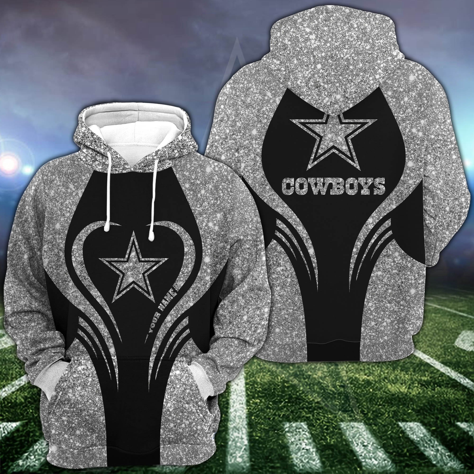 Dallas Cowboys Hoodie #038 Leggings Set For Women Custom Your Name, Leggings Sport, Football Fan Gift 