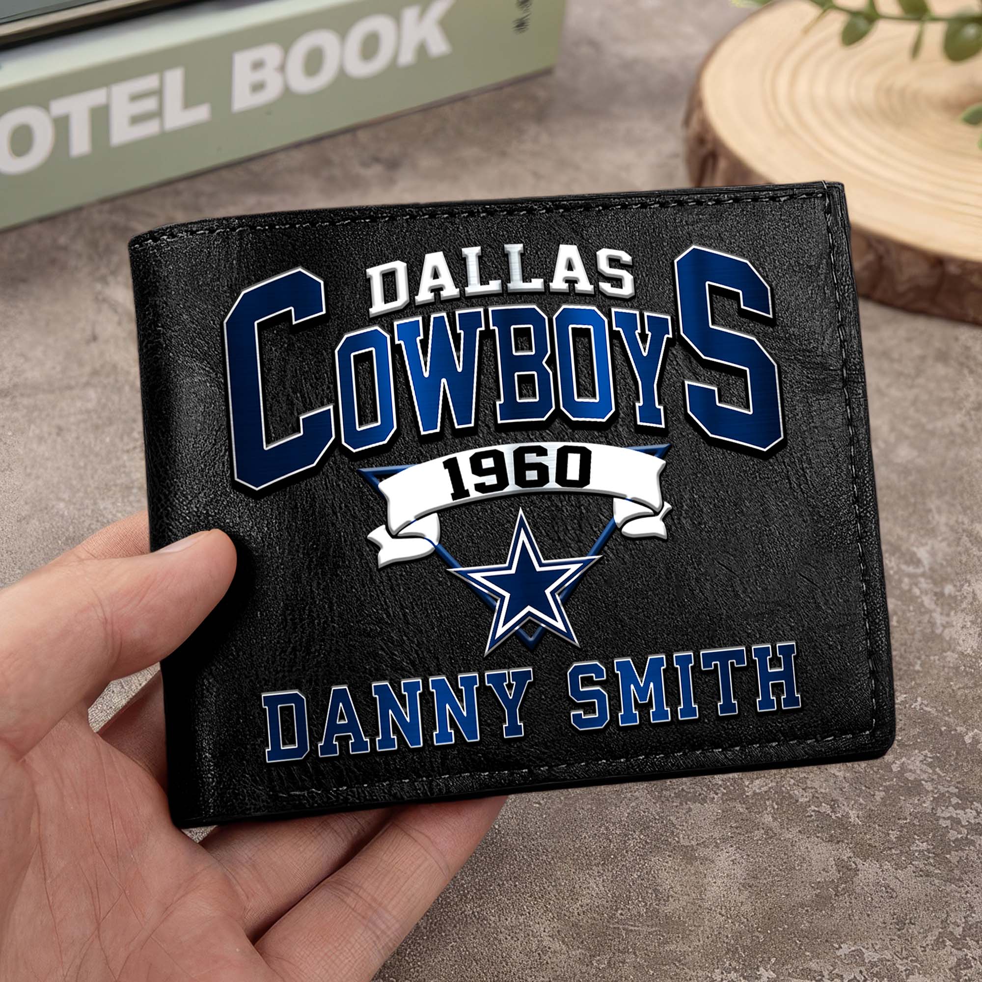 Dallas Cowboys Men Wallet Custom Your Name, Football Team Men Wallet For Fans, Gifts For Football Lovers