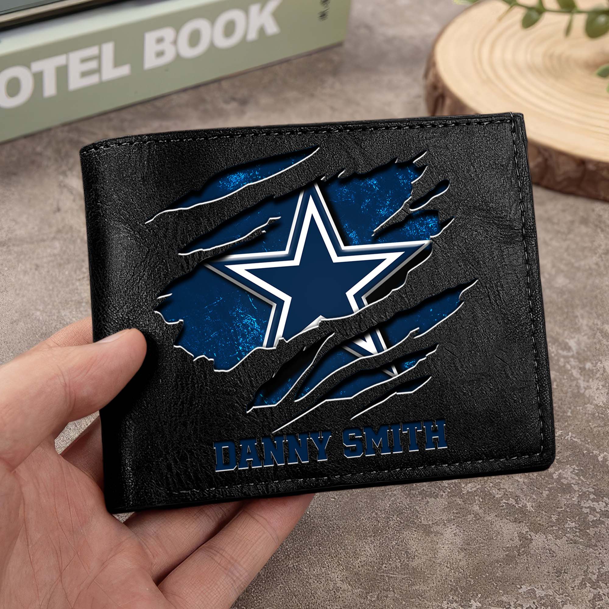 Dallas Cowboys Men Wallet Custom Your Name, Football Team Men Wallet For Fans, Gifts For Football Lovers