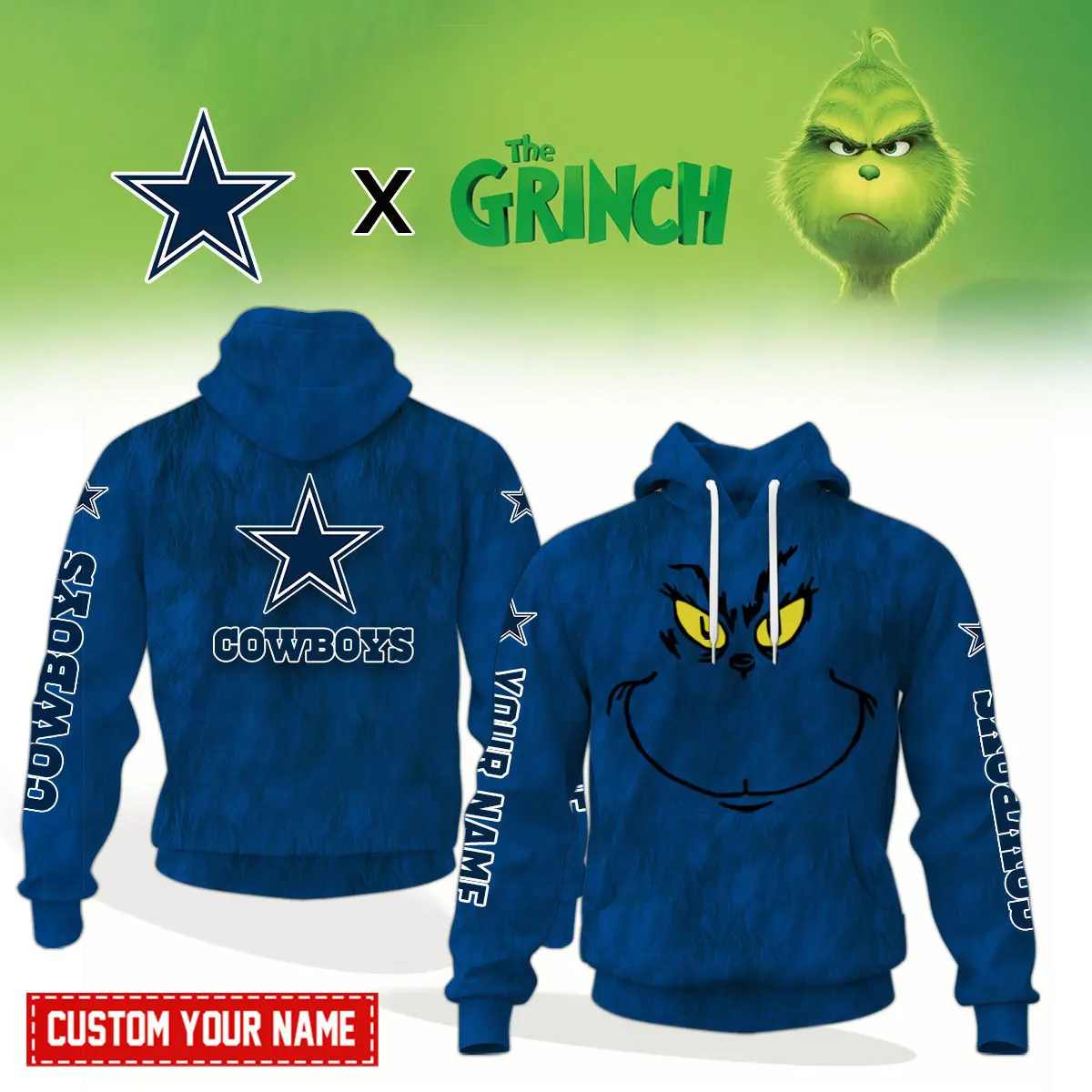 Dallas Cowboys NFL Funny Grinch Christmas Hoodie Gift For Fans CWL1075