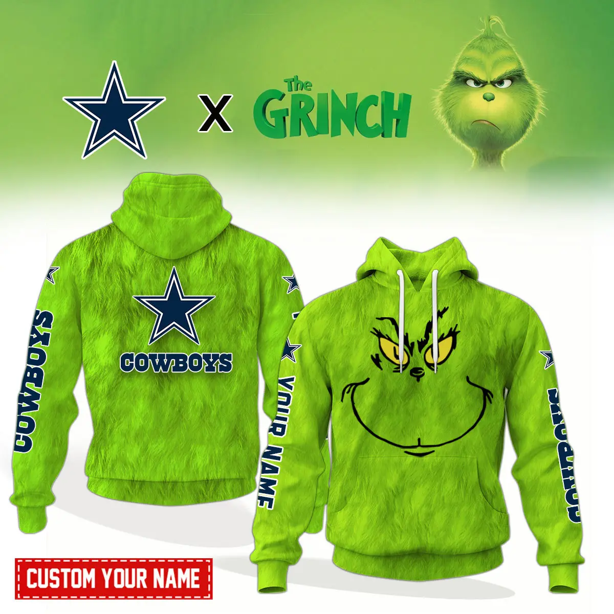 Dallas Cowboys NFL Funny Grinch Christmas Hoodie Gift For Fans CWL1107