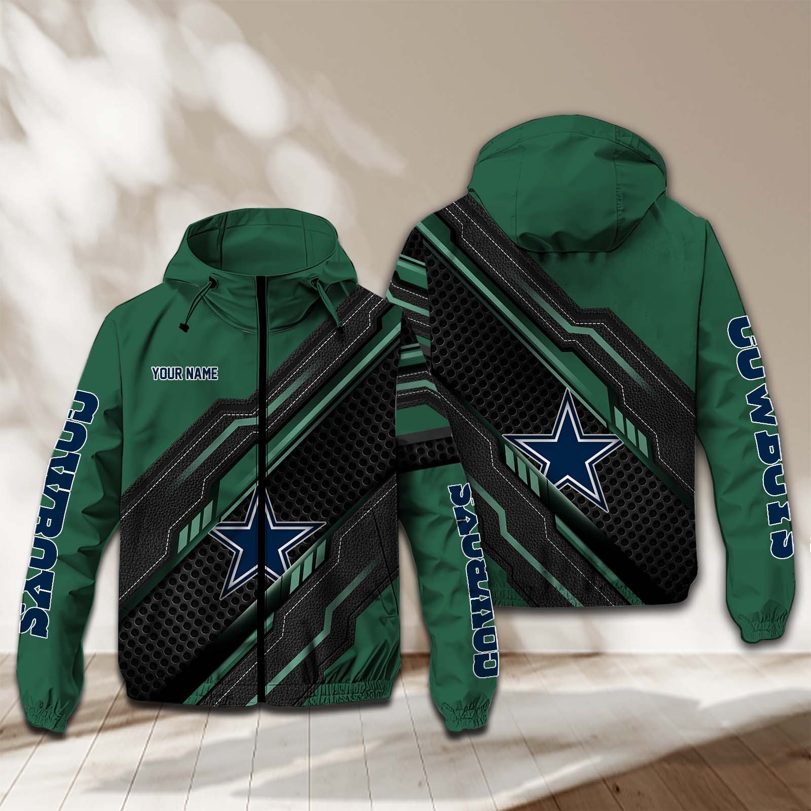 Dallas Cowboys NFL Personalized Windbreaker Jacket For Fan