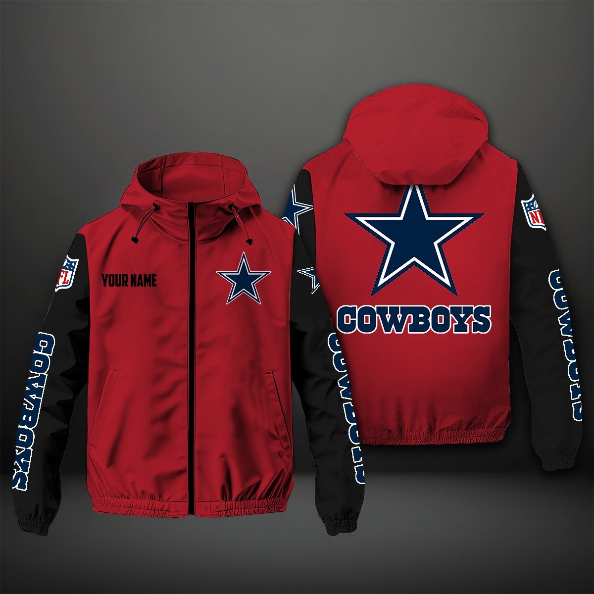 Dallas Cowboys NFL Personalized Windbreaker Jacket For Fan