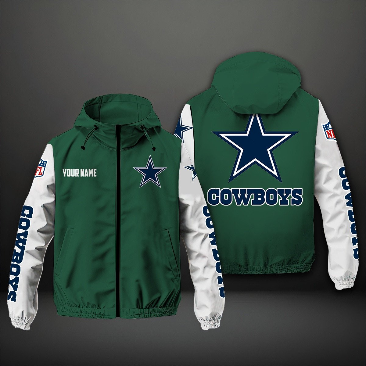 Dallas Cowboys NFL Personalized Windbreaker Jacket For Fan