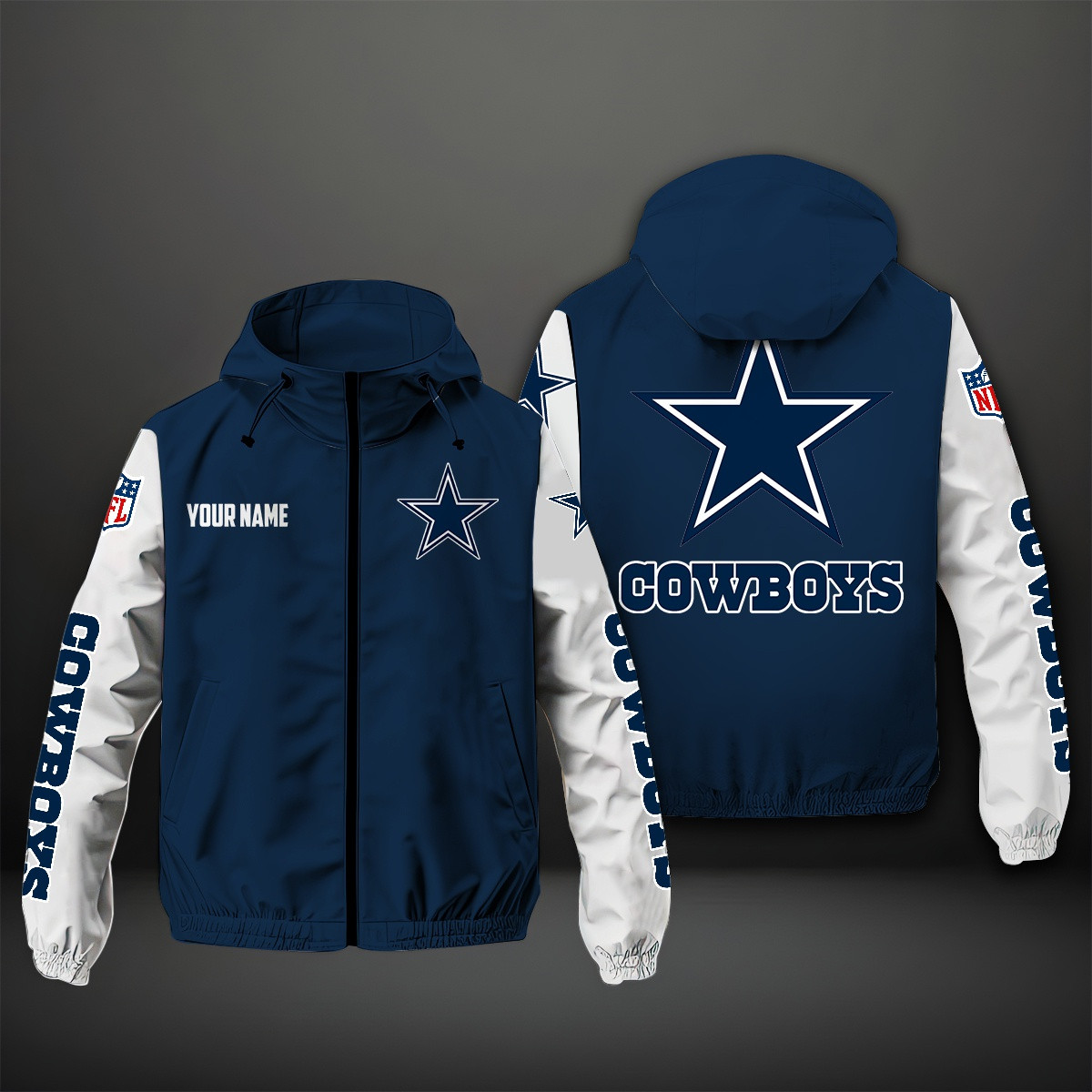 Dallas Cowboys NFL Personalized Windbreaker Jacket For Fan