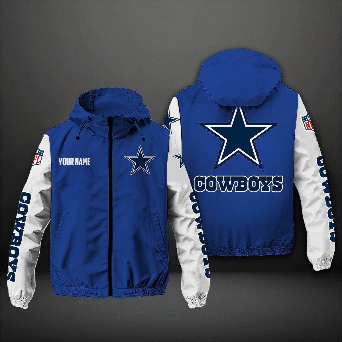 Dallas Cowboys NFL Personalized Windbreaker Jacket For Fan
