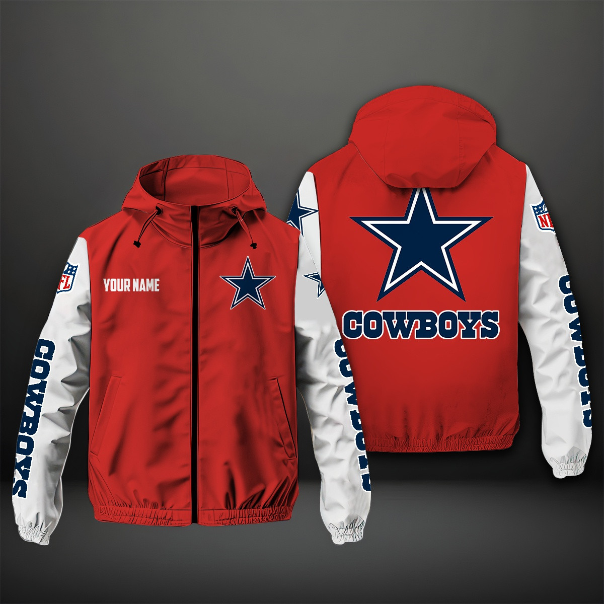 Dallas Cowboys NFL Personalized Windbreaker Jacket For Fan