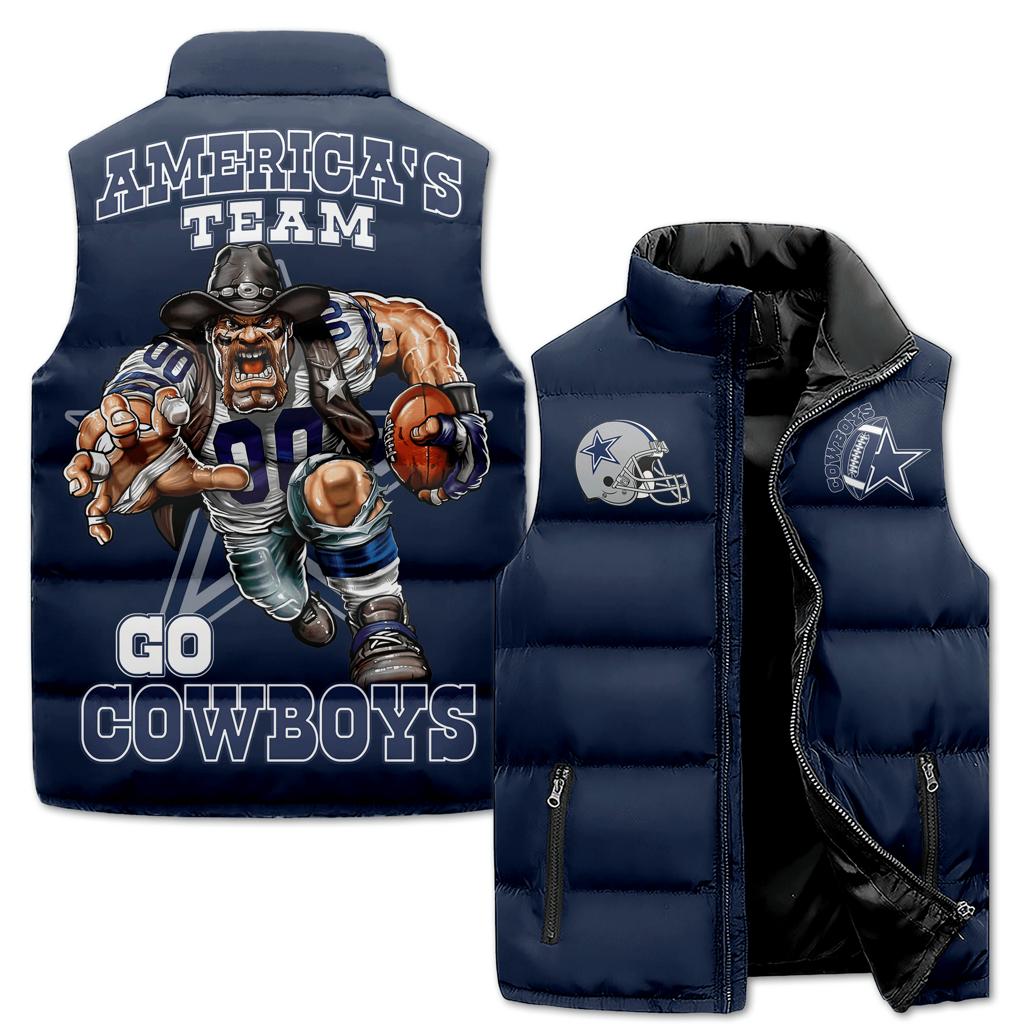 Dallas Cowboys NFL Sleeveless Puffer Jacket
