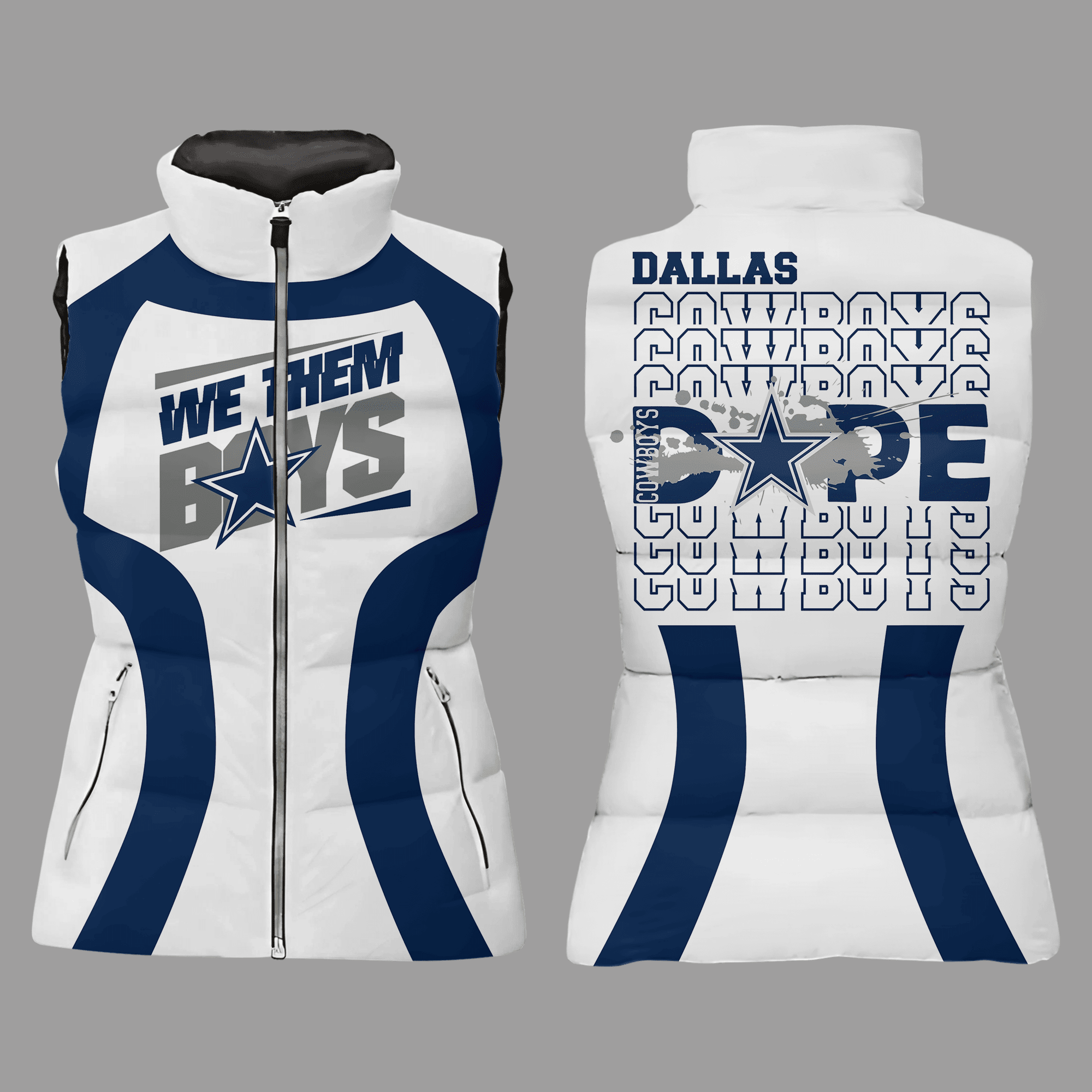 Dallas Cowboys NFL Sleeveless Puffer Jacket