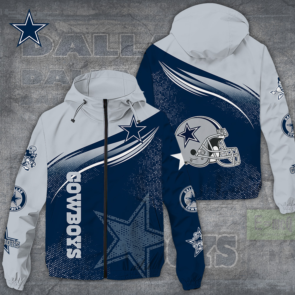 Dallas Cowboys NFL Style Windbreaker Jacket For Fans