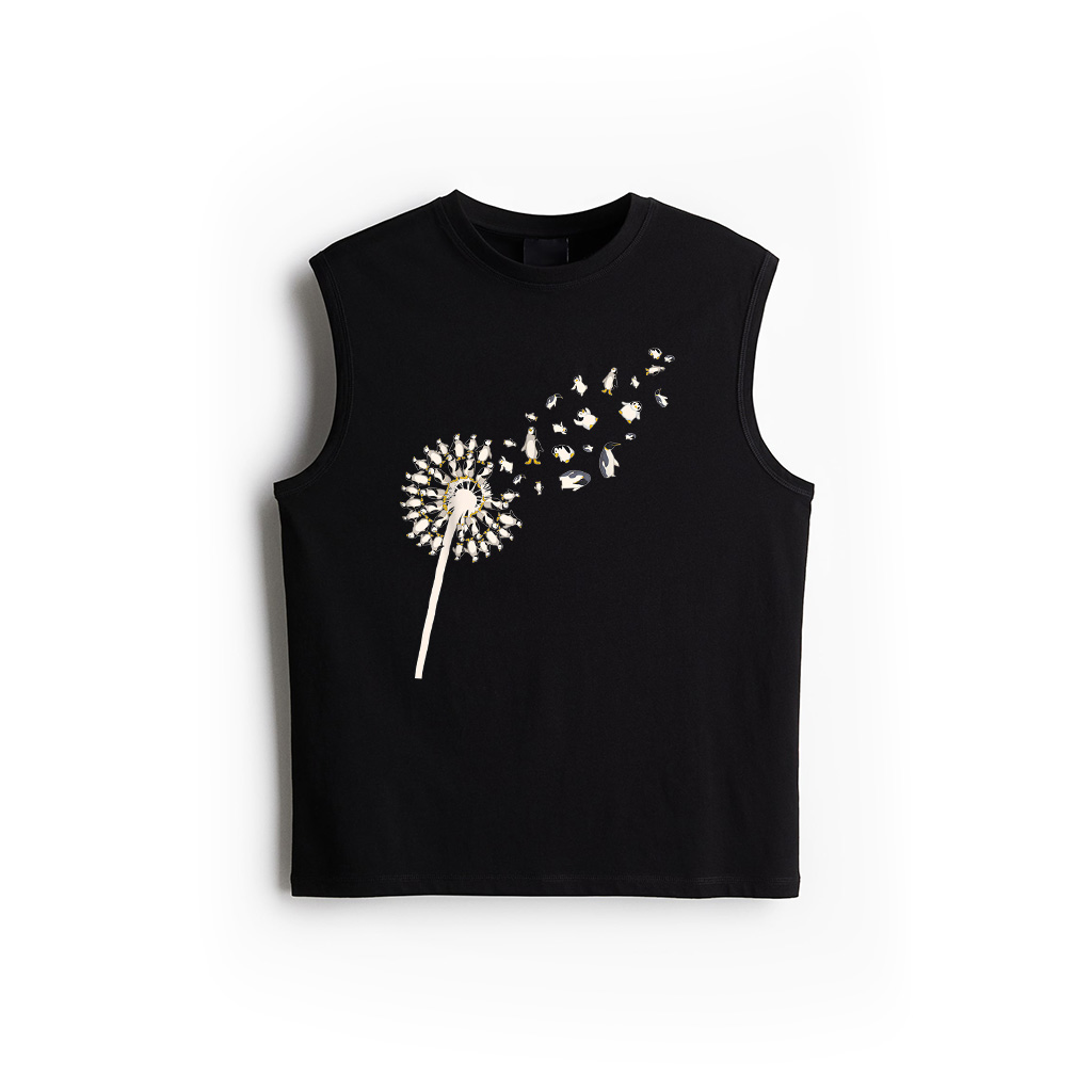 Dandelion Penguin Bird Lover Zoo Animal Antarctica Penguin Tank Top
