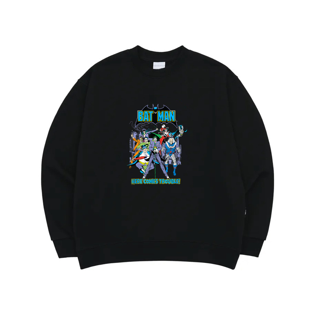 DC Comics Batman Here Comes Trouble Villain Team Group Shot Sweatshirt