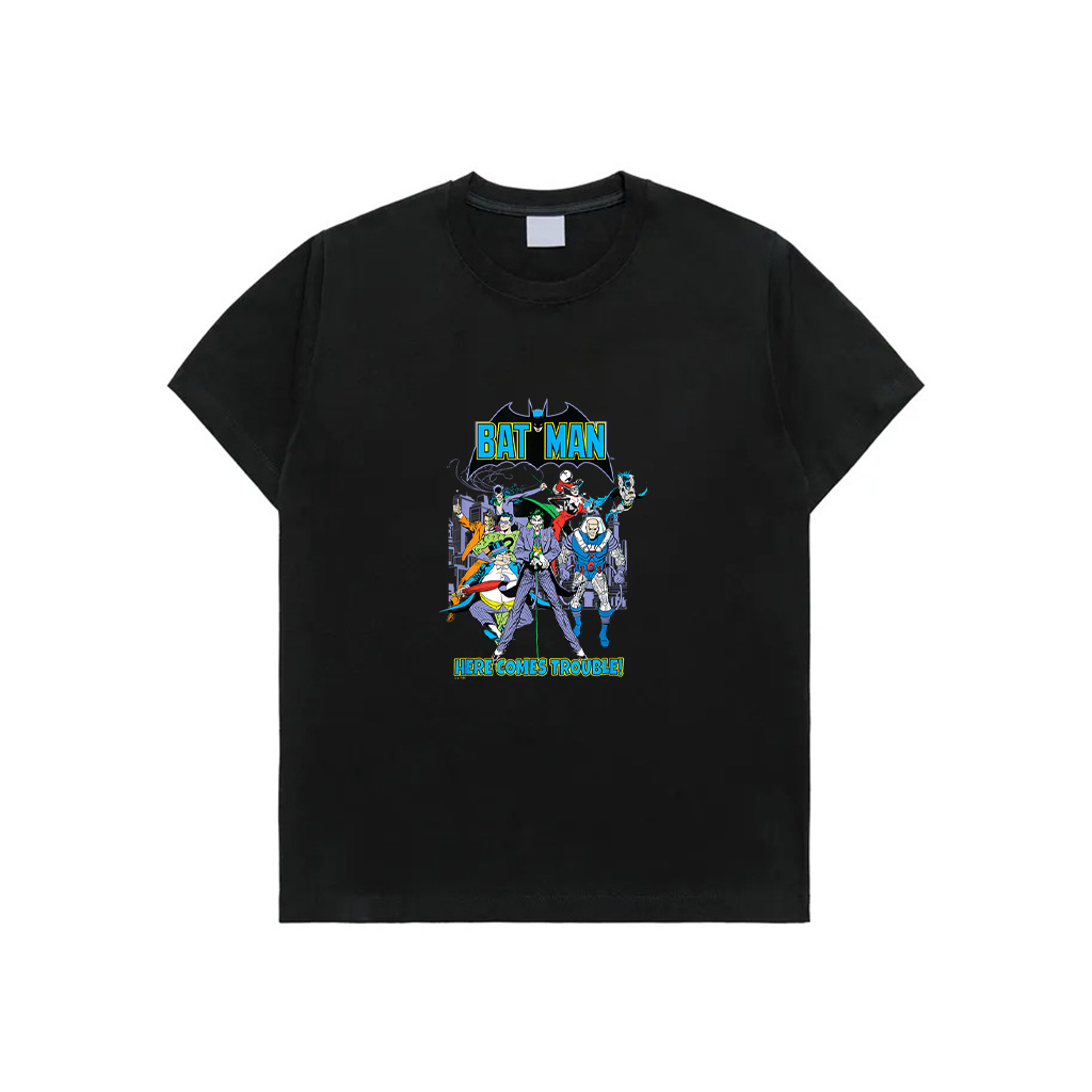 DC Comics Batman Here Comes Trouble Villain Team Group Shot T-Shirt