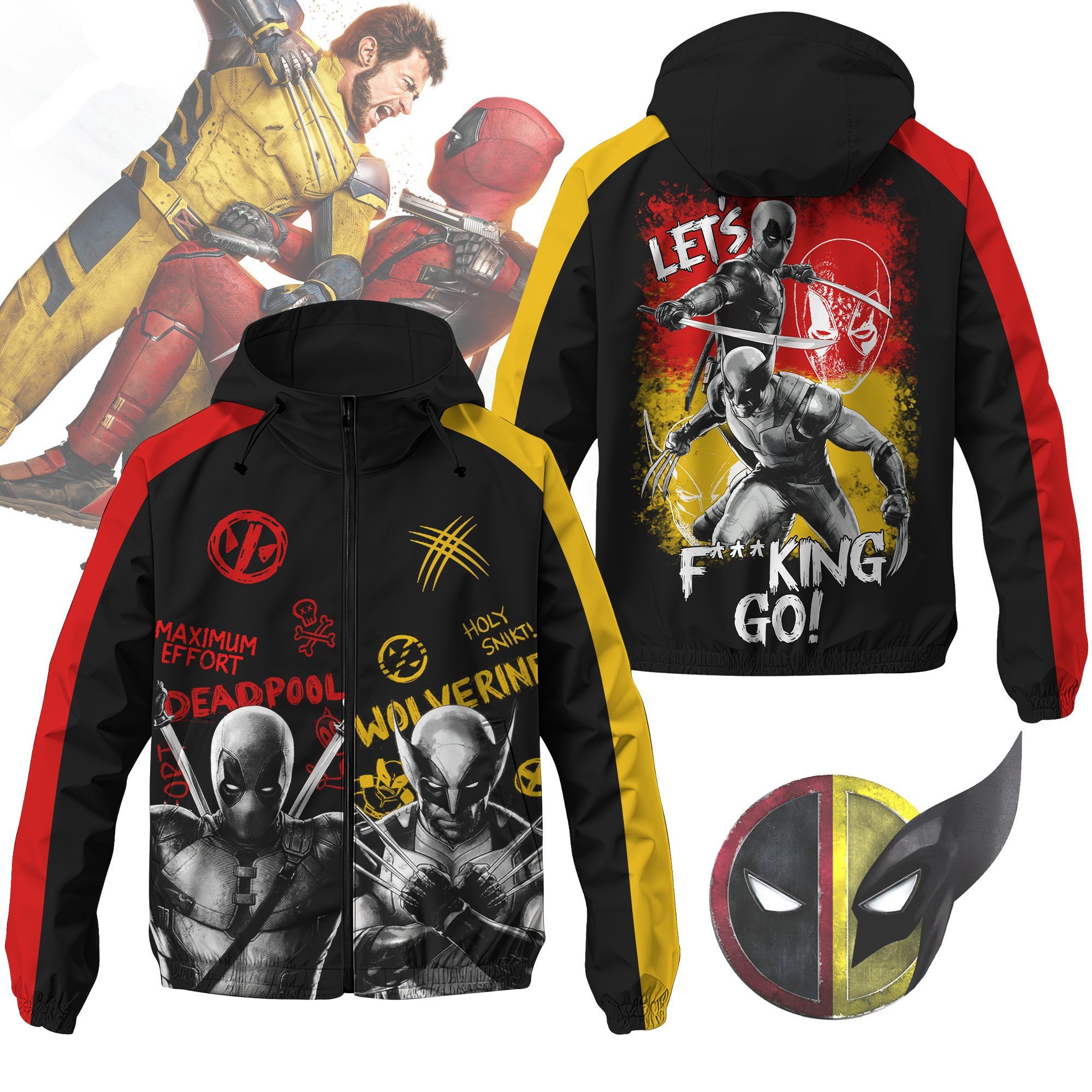 Deadpool Movies Style Windbreaker Jacket