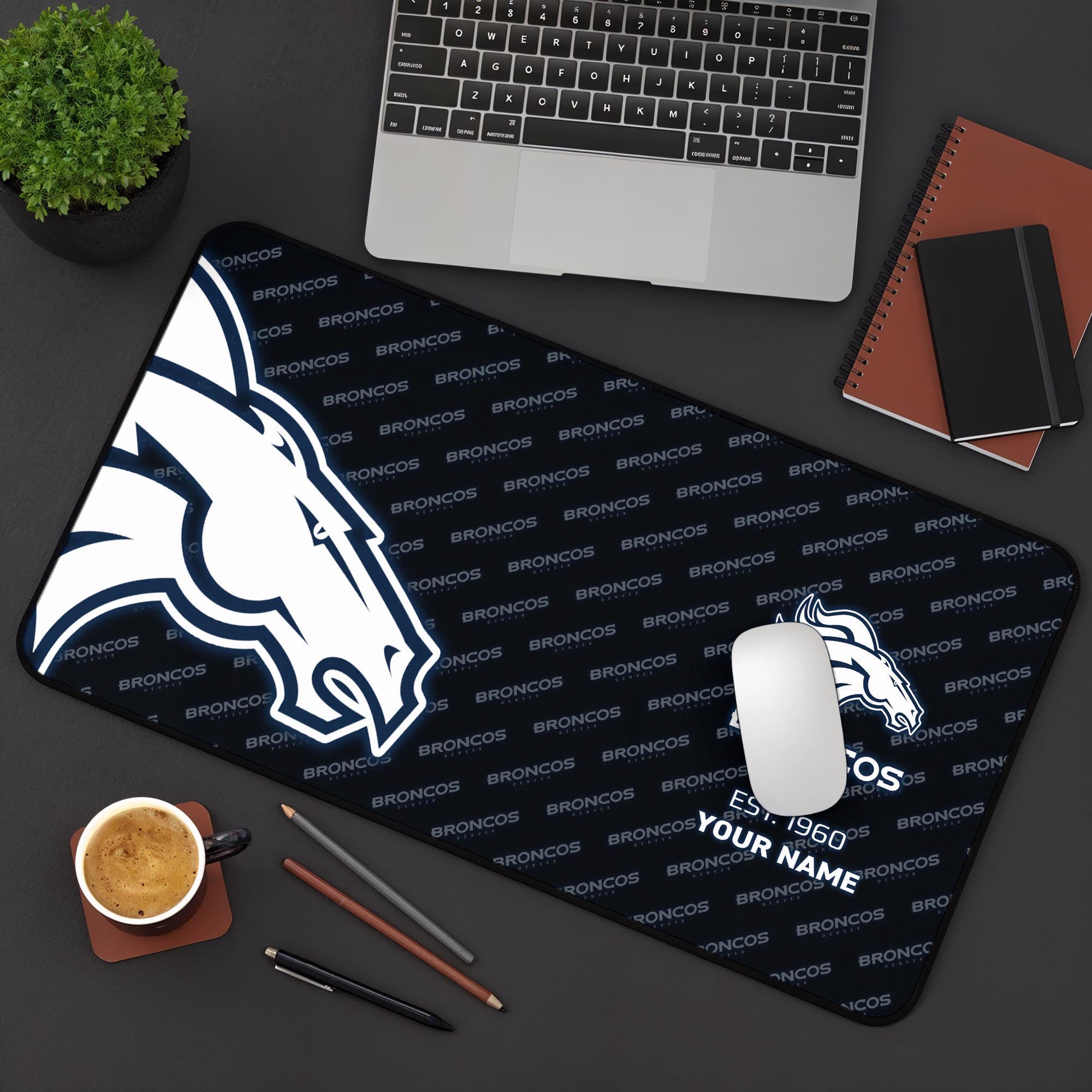 Denver Broncos 2025 Version Mouse Pad Custom Printed, Sport Team Mouse Pad, Sport Gift For Fans