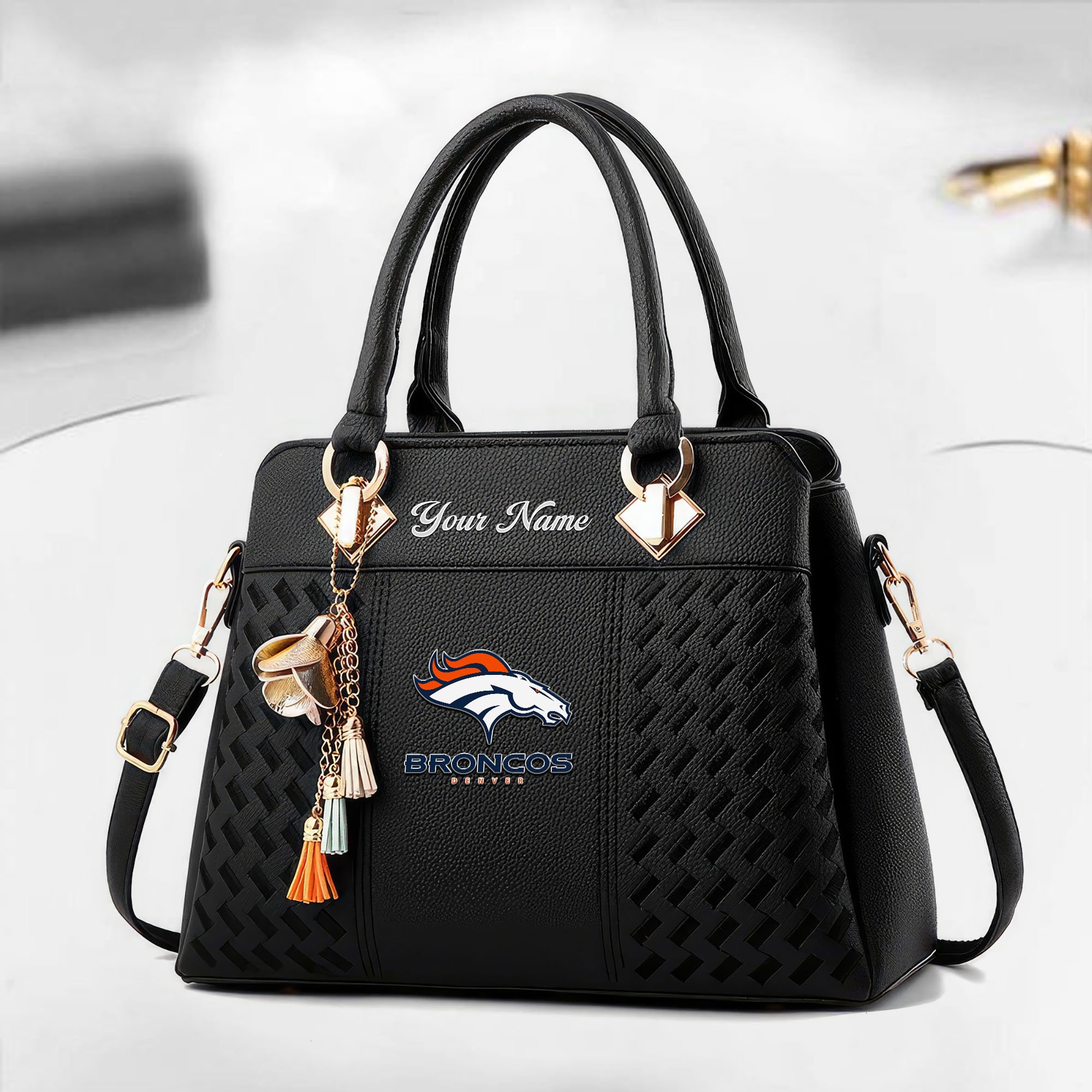 Denver Broncos Custom Deluxe Handbag For Women Custom Your Name 2025 Versions, Sport Deluxe Handbag