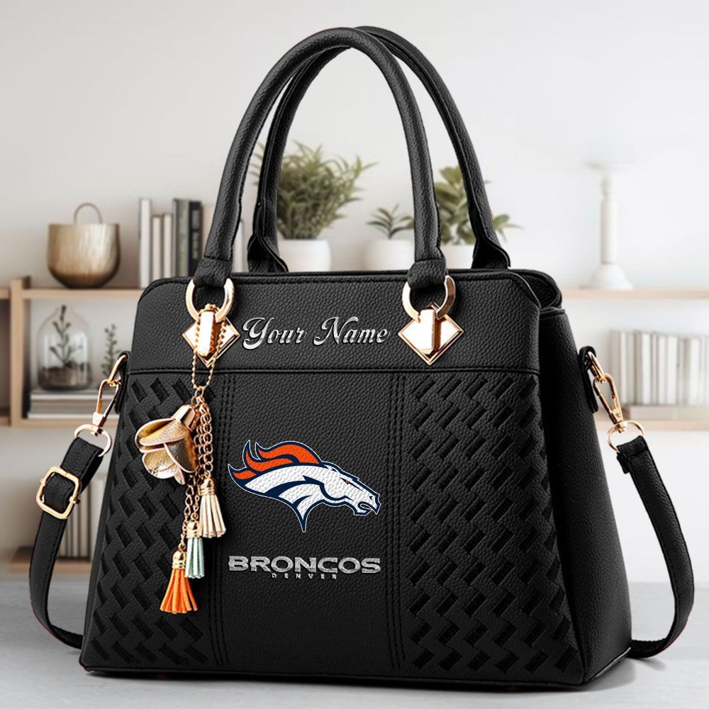 Denver Broncos Deluxe Handbag For Women Custom Name 2025 Versions, Sport Deluxe Handbag