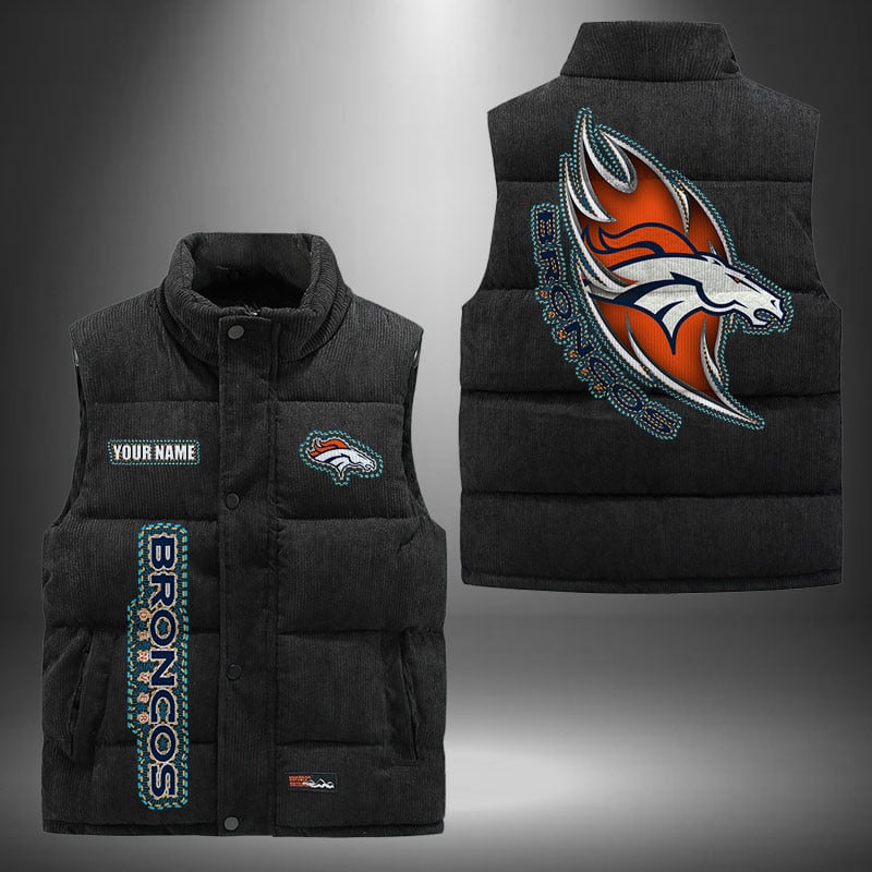 Denver Broncos NFL Personalized Puffer Jacket For Fan